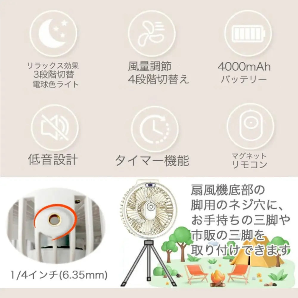 【最新型】楽すず扇風™｜コードレス｜卓上・壁掛け・吊り下げ対応