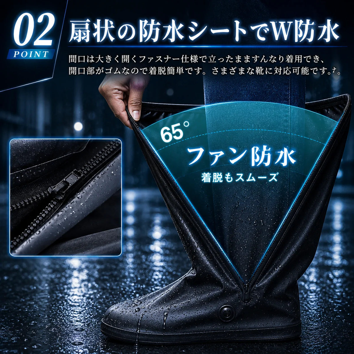 台風・梅雨対策【足元を守る梅雨の必需品】楽足ガード™